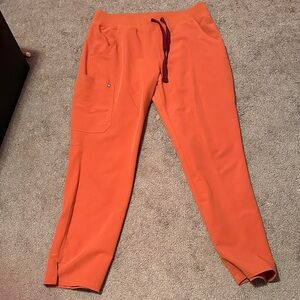 Figs Women's Spiced Cider Kade Scrub Pants with Burgundy Drawstring